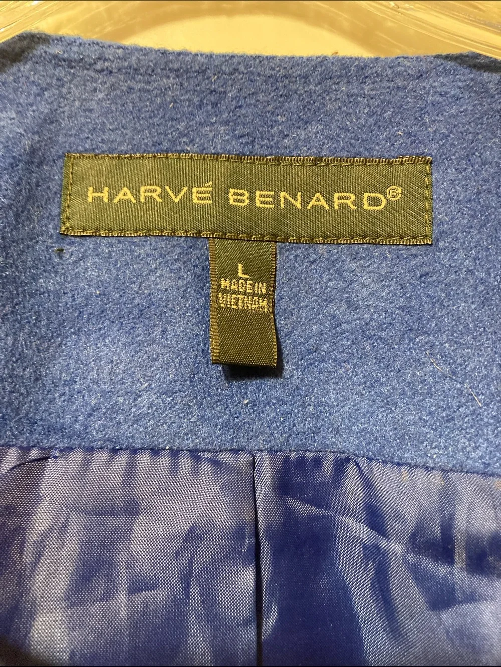 Harve Bernard Cobalt Blue‎ Open-Front Collarless Jacket